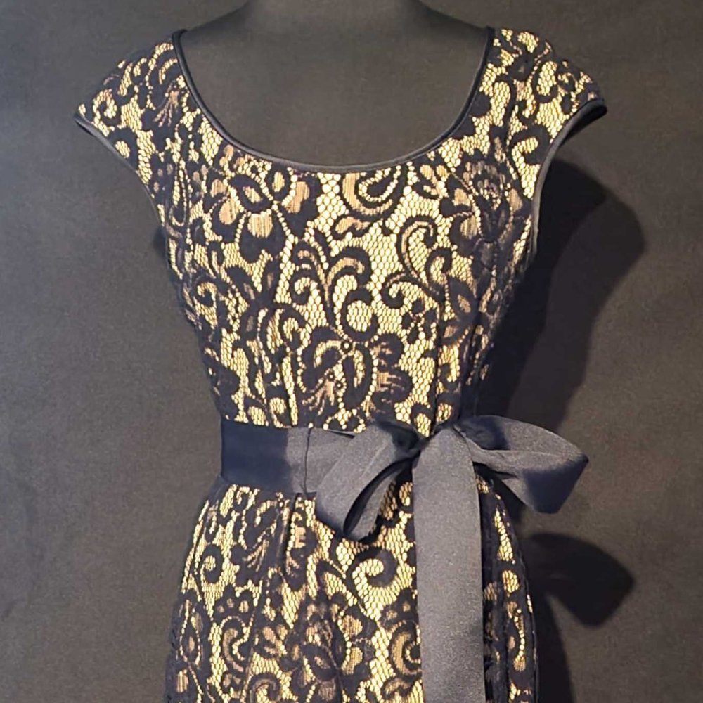 Betsy & Adam Blue Lace Dress